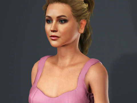 Jennifer Lawrence Character 3D Model