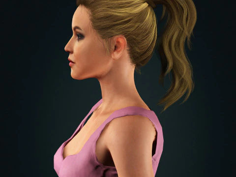 Jennifer Lawrence Character 3D Model