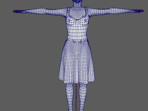 Jennifer Lawrence Character 3D Model