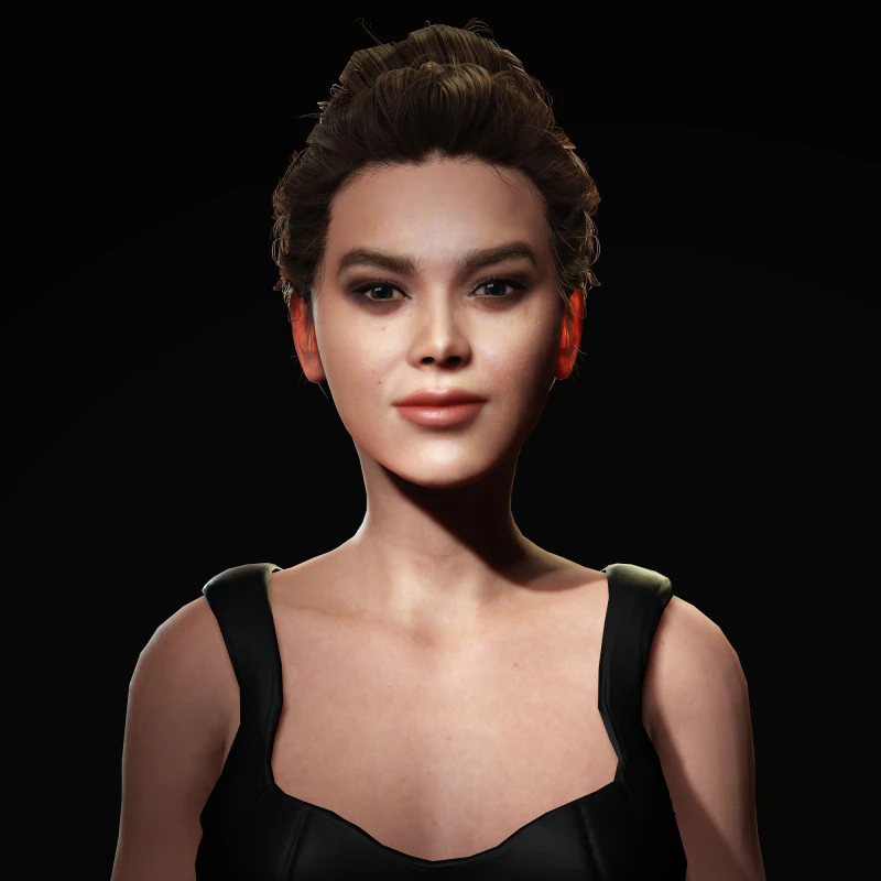 Hailee Steinfeld Character 3D Model .c4d .max .obj .3ds .fbx .stl .blend 