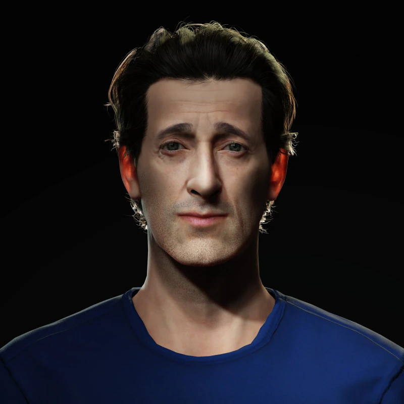 Adrien Brody Character 3D Model .c4d .max .obj .3ds .fbx .stl .blend 