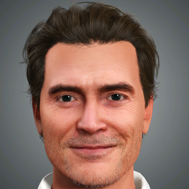 Billy Crudup Character 3D Model .c4d .max .obj .3ds .fbx .stl .blend 