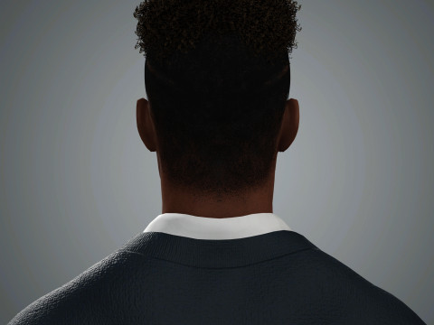 Cartoon Black Male Character Ready for Game and Animation 3D 模型