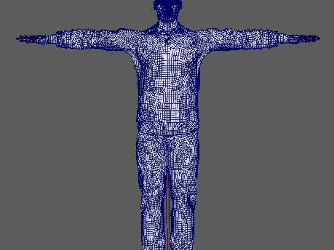 Cartoon Black Male Character Ready for Game and Animation 3D 模型
