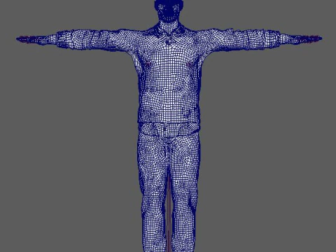 Cartoon Black Male Character Ready for Game and Animation 3D Model