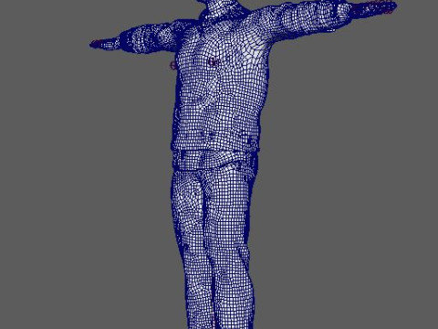Cartoon Black Male Character Ready for Game and Animation 3D 模型