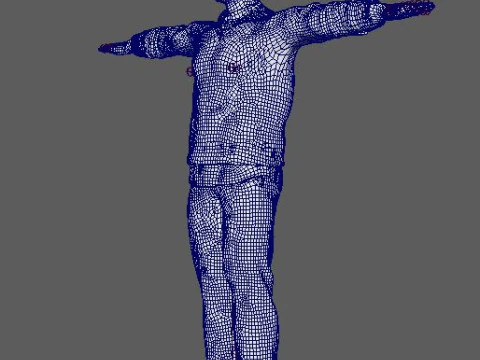Cartoon Black Male Character Ready for Game and Animation 3D Model