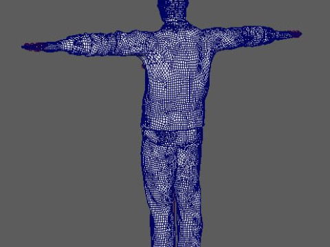 Cartoon Black Male Character Ready for Game and Animation 3D 模型