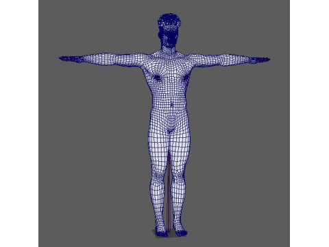 Cartoon Black Male Character Ready for Game and Animation 3D 模型