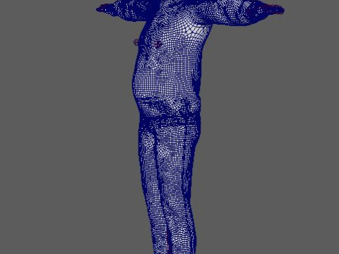 Cartoon Old Male Character Ready for Game and Animation 3D Model