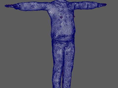Cartoon Old Male Character Ready for Game and Animation 3D Model