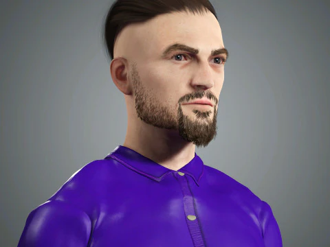 Cartoon Male Character Ready for Game and Animation 3D Model