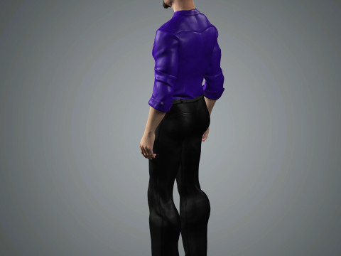 Cartoon Male Character Ready for Game and Animation 3D Model