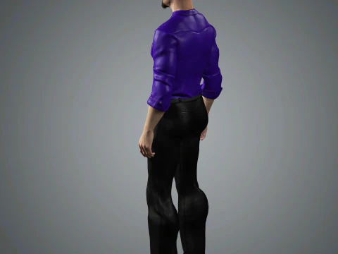 Cartoon Male Character Ready for Game and Animation 3D Model