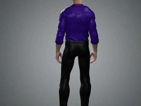 Cartoon Male Character Ready for Game and Animation 3D Model