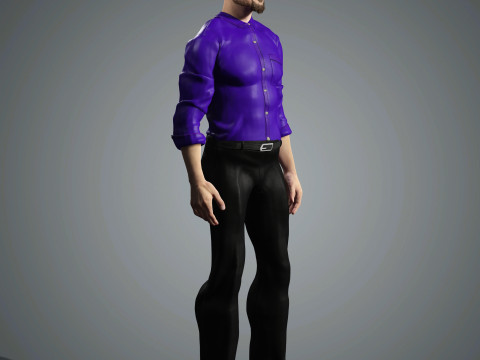 Cartoon Male Character Ready for Game and Animation 3D Model