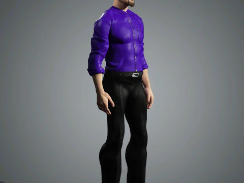 Cartoon Male Character Ready for Game and Animation 3D Model