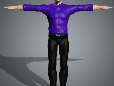 Cartoon Male Character Ready for Game and Animation 3D Model