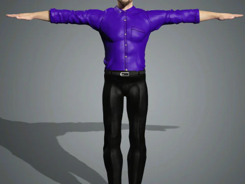 Cartoon Male Character Ready for Game and Animation 3D Model