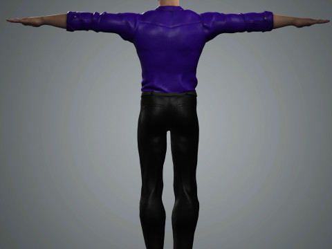 Cartoon Male Character Ready for Game and Animation 3D Model