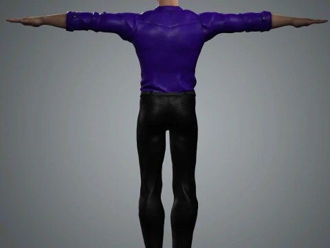 Cartoon Male Character Ready for Game and Animation 3D Model