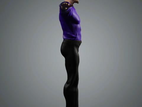 Cartoon Male Character Ready for Game and Animation 3D Model