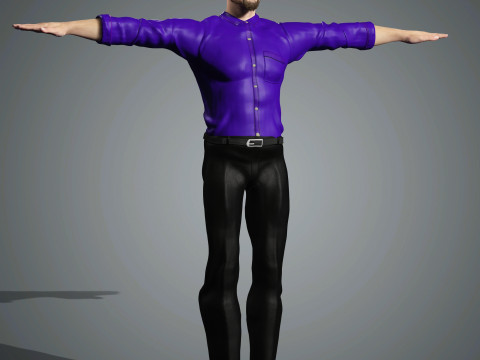 Cartoon Male Character Ready for Game and Animation 3D Model
