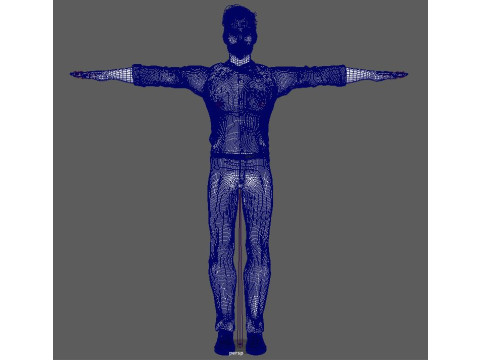 Cartoon Male Character Ready for Game and Animation 3D Model