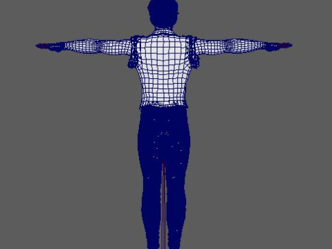 Cartoon Man with Tattoo Character Ready for Game and Animation 3D Model