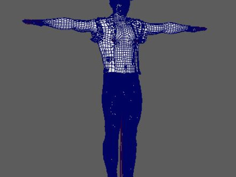 Cartoon Man with Tattoo Character Ready for Game and Animation 3D Model