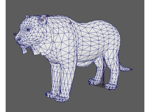 Tiger Ready for Game and Animation 3D Модель