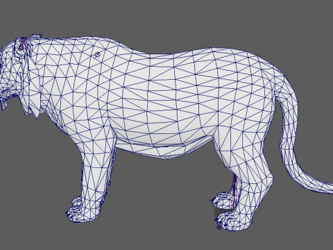 Tiger Ready for Game and Animation 3D Модель