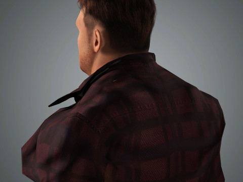 Overweight Man Character Ready for Game and Animation 3D Model