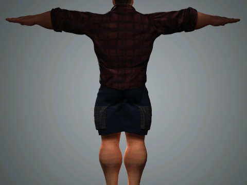 Overweight Man Character Ready for Game and Animation 3D Model