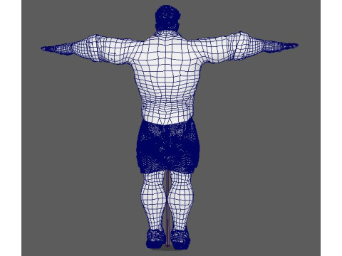 Overweight Man Character Ready for Game and Animation 3D Model
