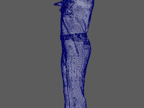 Male Police Officer Character Ready for Game and Animation Model 3D