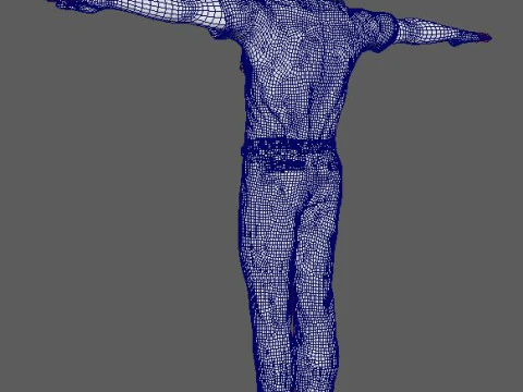 Male Police Officer Character Ready for Game and Animation 3D Model