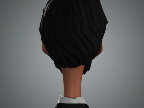 Cartoon Abraham Lincoln Character Ready for Game and Animation Model 3D
