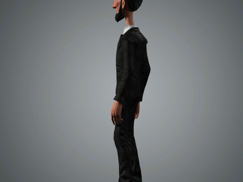 Cartoon Abraham Lincoln Character Ready for Game and Animation Model 3D