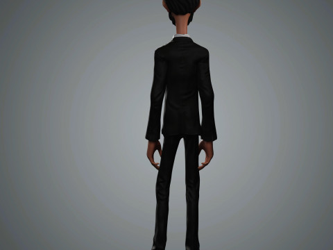 Cartoon Abraham Lincoln Character Ready for Game and Animation Model 3D