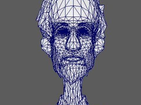 Cartoon Abraham Lincoln Character Ready for Game and Animation Model 3D