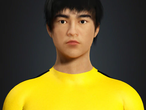 Bruce Lee Character 3D Model