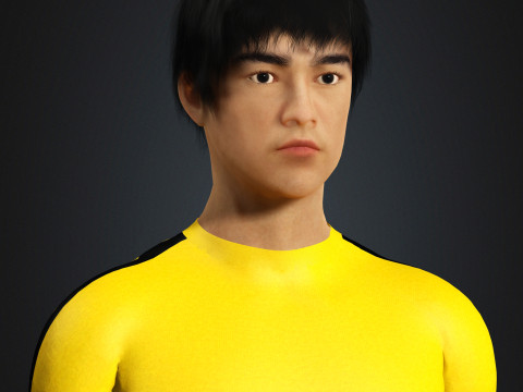 Bruce Lee Character 3D Model