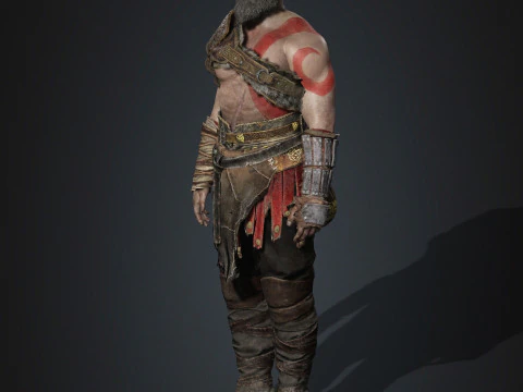 Kratos Character 3D Model