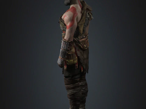 Kratos Character 3D Model
