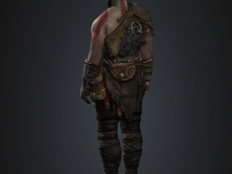 Kratos Character 3D Model