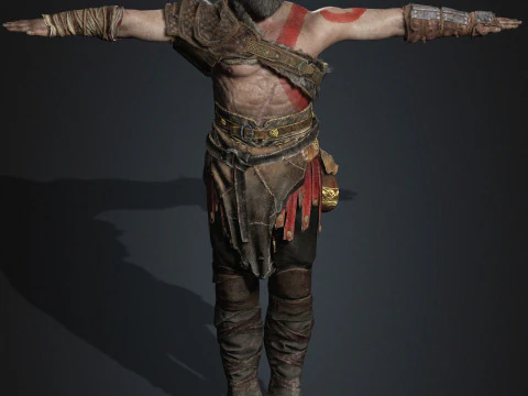 Kratos Character 3D Model