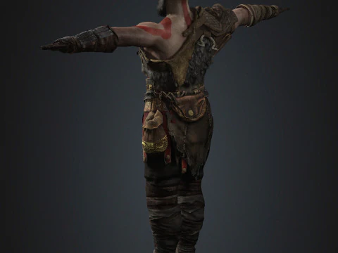 Kratos Character 3D Model