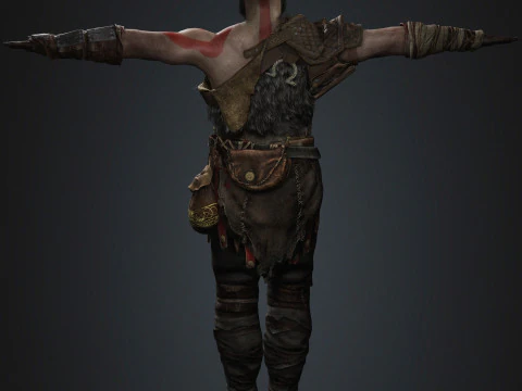 Kratos Character 3D Model