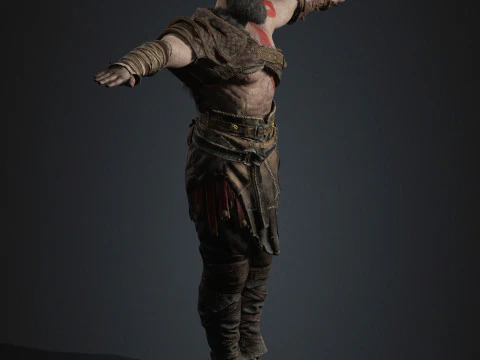 Kratos Character 3D Model